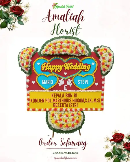 Papan Bunga Pernikahan Arumanis